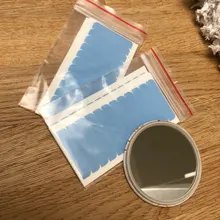 Cinta adhesiva de doble cara, 60 lengüetas, precortada, verde y blanco, para pelo, recambio de extensión, impermeable, para pelucas