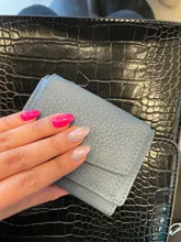 Monederos de cuero genuino para mujer, carteras de piel de vaca, monedero pequeño Rfid, tarjetero, Mini bolsa de dinero, bolso de mano portátil, novedad