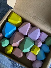 Juguete Montessori de piedras de madera, juego creativo de estilo nórdico de apilamiento de arcoíris, bloques de construcción de equilibrio, juguete para regalo