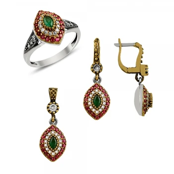 

Silver 925 Sterling Shuttle Cubic Zirconia authentic Set