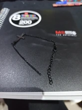 Charm-pulsera de dijes de amistad para mujer, brazalete minimalista de cruz, Color dorado y plateado, pulseras de cadena de eslabones, joyería al por mayor