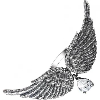 

Esthete ring wings with cubic zirconia