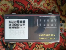 Juntas tóricas de goma para juntas tóricas, sellos de arandela, surtido de estanqueidad, caja de plástico con juego de diferentes tamaños, 225 Uds.