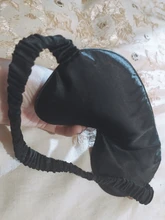 Las mujeres de seda imitada antifaz para dormir de viaje portátil parche Ojo de siesta parche venda de reposo de la cubierta de ojo máscara de dormir noche visera