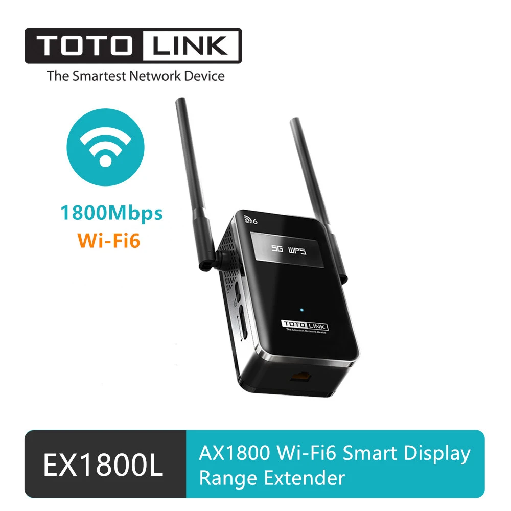 residential wifi signal booster Totolink EX1800L AX1800 Dual band wifi smart screen display range extender mobile wifi signal booster