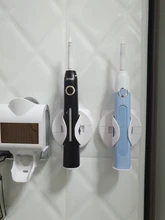 Soporte creativo para cepillo de dientes eléctrico, organizador de cepillos de dientes montado en la pared, sin rastro, ahorro de espacio, accesorios de baño