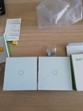 Wall-Lamp Light-Switch Glass-Panel Ac110-220v-Switch 1-Gang White Crystal Standard 1-Way