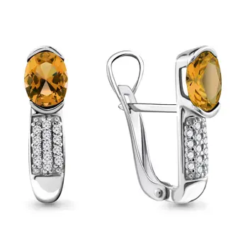 

Silver earrings with cubic zirconia