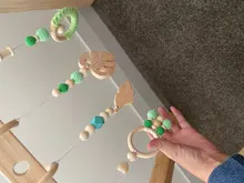 2021 nuevo 4 unids/set bebé nórdicos Estructura de gimnasia para bebés colgantes para colgar mordedor anillo de madera Molar regalos