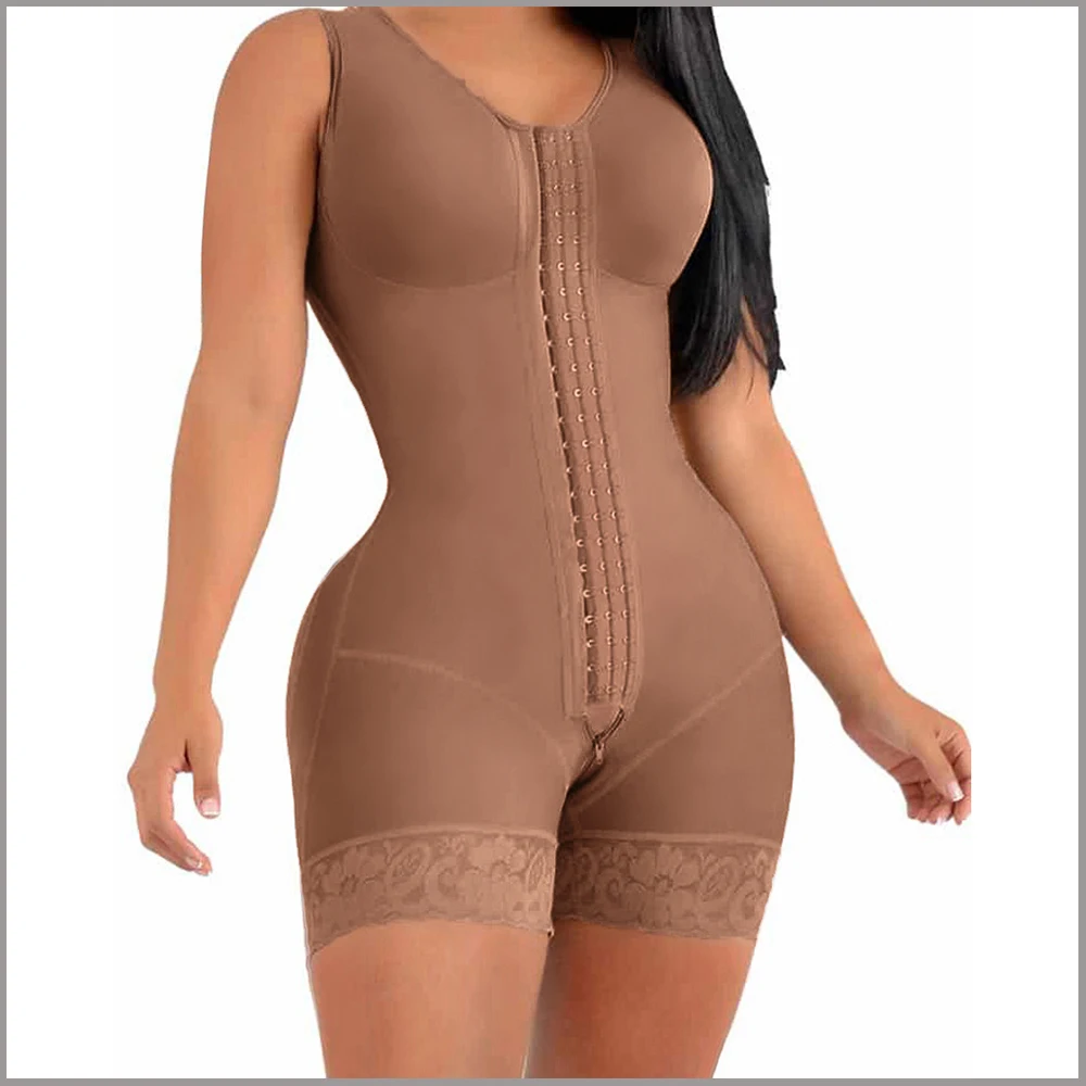 High Compression Short Girdle With Brooches Bust For Daily And Post-Surgical Use Slimming Sheath Belly Women