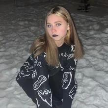 Sudadera estilo Hip Hop para hombre, suéter de punto, informal, holgado, de dibujos animados, para otoño e invierno, diseño Unisex