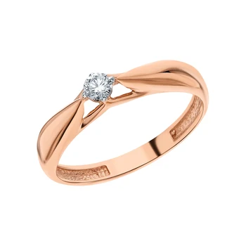 

Gold ring with diamonds sunlight sample 585