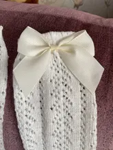 Calcetines de malla de algodón transpirables para bebés, medias de tubo medio para recién nacidos, calcetines de estilo español hasta la rodilla, 3/4