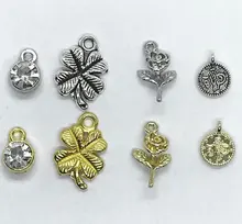 Eruifa-Mini Moneda de 8mm, colgante de aleación de Zinc chapado en oro/plata, joyería, collar, pulsera, pendientes, 2 colores, 20 Uds.