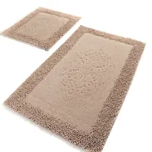 Коврики для ванной нескользящие Противоскользящие коврики противоскользящие Pianta хлопок порошок 2'Li набор 60X100 см-50X60 см