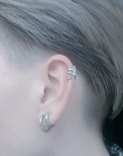 Pendientes de Clip de rana para mujer, de Color plateado, sin Piercing, cartílago falso, joyería bonita, 1 Uds., 2021