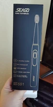 SEAGO-cepillo de dientes eléctrico recargable, compra uno y obtén uno gratis, 4 modos de viaje, con 3 cabezales, regalo