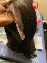 Ali Grace Bob pelucas delanteras de encaje para las mujeres corto pelo humano con corte Bob cierre peluca cabello Natural brasileño de encaje recto frente Bob pelucas