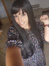 GEMMA Cosplay largo negro recto pelucas sintéticas con flequillo para las mujeres de África americano Lolita de diario fiesta resistente al calor de fibra