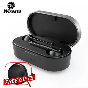 

Wiresto True Wireless Earbuds Mini Bluetooth Earphone Stereo Bluetooth 5.0 Sport Earpiece Touch Control Small Invisible Headset