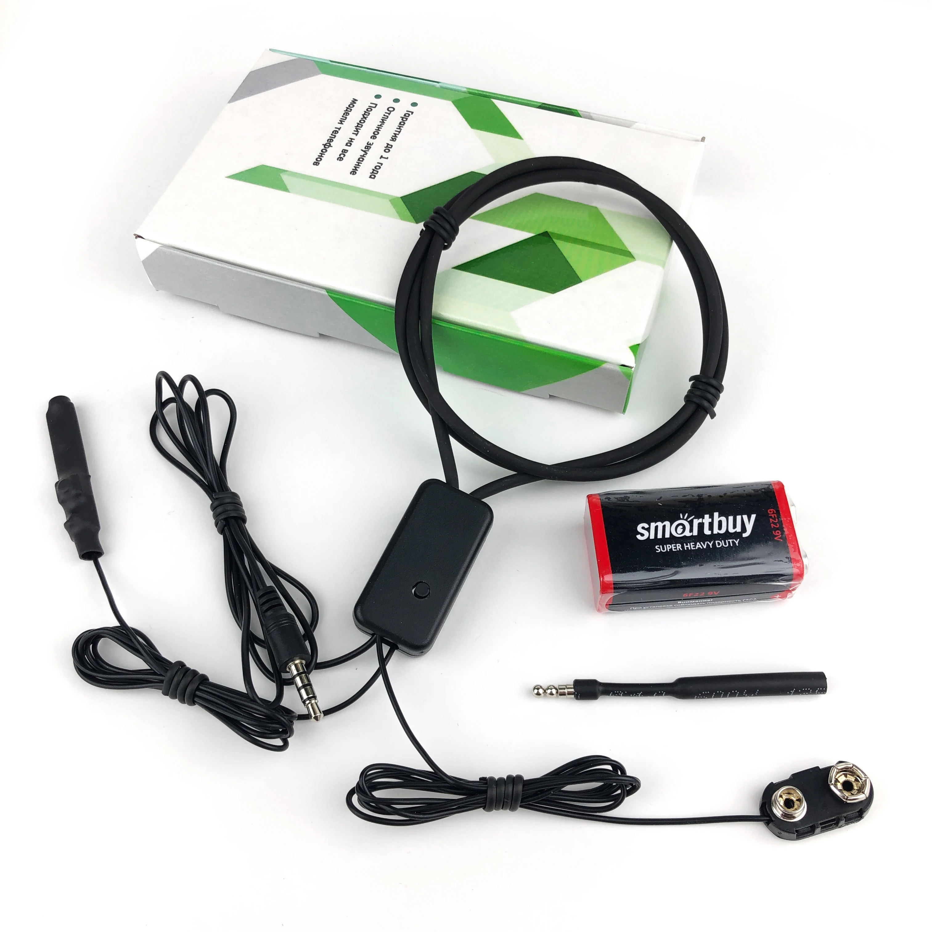 Микронаушник магнитный Hands-Free PRO (Выводной микрофон с кнопкой пищалкой)