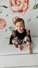 Conjunto de ropa para niñas pequeñas, Tops de manga larga con letras para recién nacidos, pantalones informales con estampado, diadema, trajes para niños pequeños