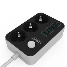 Cетевой фильтр(удлинитель) Ldnio Power Socket 3 розетки 6 USB SE3631