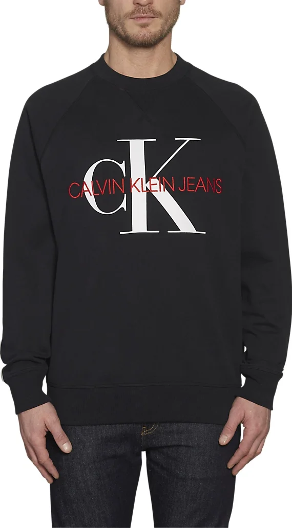 calvin klein black sweatshirt mens