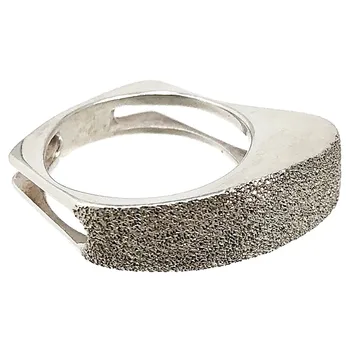 

Silver Ring 925 Sterling m size 16 irregular [AB5148]