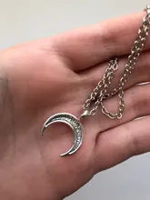 Collar de luna con personalidad para mujer, cadena de clavícula para mujer, collares con colgante de media luna de Chapado En Oro para regalo para Amiga