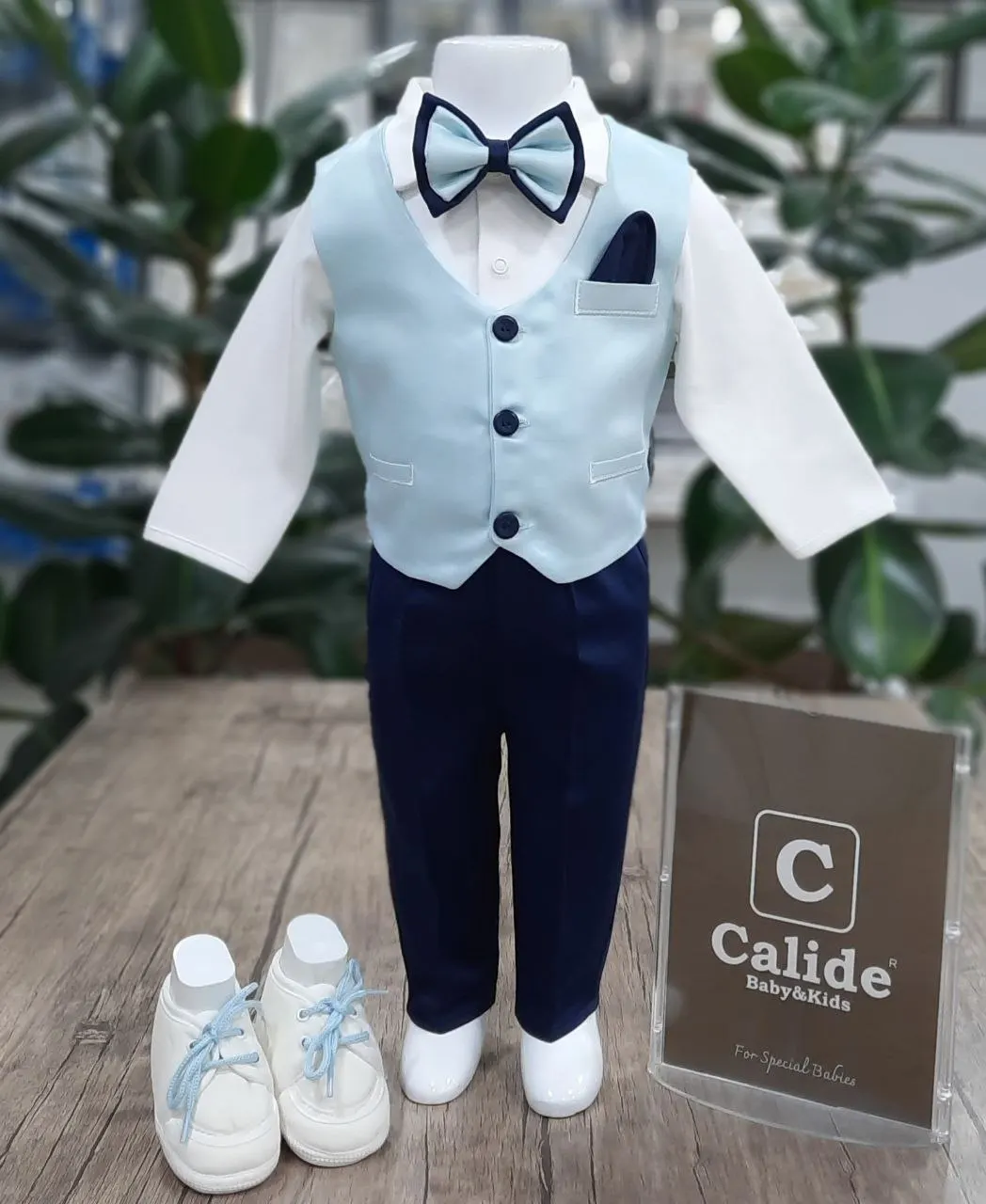 

Baby Boys Clothing Newborn Wedding Marriage Costum Suit Tuxedo Baptism Set Shirt Vest Bow Tie Shoes 7 Piece 3 - 6 Months 62 cm