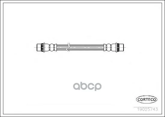 Шланг Тормозной Задн Renault: Kangoo 2001-, Clio Iii 2005- Corteco арт. 19025743