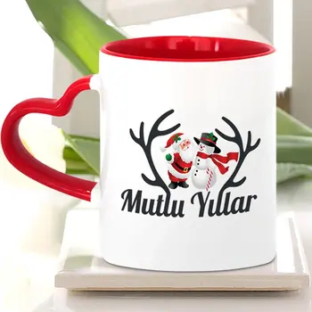 

Personalized Red Heart Mug Cup (Christmas Theme-13)