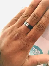 Carofeez-Anillo de piedras de imitación tipo circón para hombre y mujer, joyería negra, accesorios para amantes