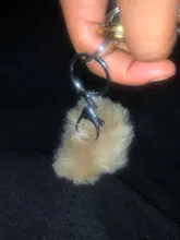 LLavero de piel falsa de 8cm para automóvil, llavero para automóvil con pompón, cadenas de color plateado, pompones, imitación de piel de zorro y conejo, 1 Uds.