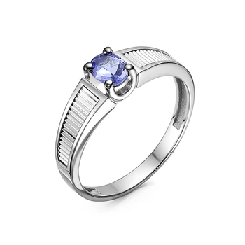 

585 sterling gold ring with stones: tanzanite