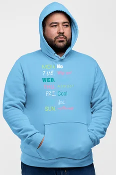 

Angemiel Wear Days Of The Week Modes Blue Men 'S Hooded Sweatshirt