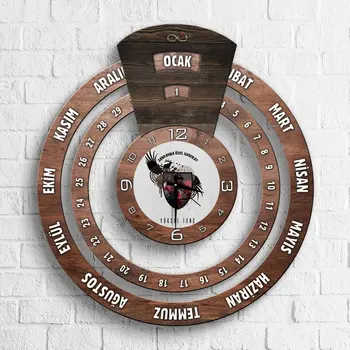 

Personalized Professional Gendarmerie Special Harekat Infinite Mayan Calendar Wooden Wall Clock