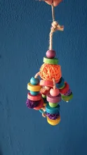 Parrot Toy Swing-Rope Hanging-Ornaments Bird Chew Chew-Toy Wood Plastic Climb Funny Biting