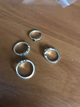 Doocna antiguo estrella plateada anillo de cristal flor anillo Punk tallada nudillo Anillos, Anillos para las mujeres 11 unids/set 4622