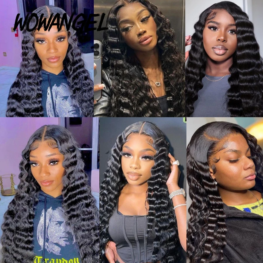 Wow Angel HD Lace Frontal Wigs 34inch Deep Wave Wigs 13x6 Full