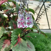 1Pc lindo Oso de azúcar molde de silicona molde de resina de cristal moldes de Epoxy de joyería colgante de arte DIY decoraciones de herramientas