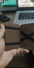 Cartera mágica de cuero para hombre, cartera pequeña con bolsillo para monedas, monedero, tarjetero, Clip para dinero en efectivo, 2021