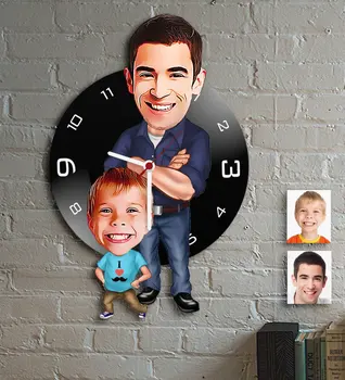 

Father's Day Custom Father Son 3D Cartoon Wooden Table Clock-4 Reliable Quality Cost Effective Decor Wall Vicinity Picture