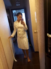 Dress Women Pleated-Belt Patchwork-Bottom Simplee Long-Sleeve Midi Notched Vintage Autumn