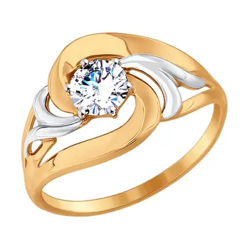 

Sokolov ring in Gold with cubic zirconia, fashion jewelry, gold, 585, women's male