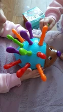 Entrenamiento enfocado en el Motor fino para niños, lucha de coordinación mano-ojo, juguete educativo para bebés erizo insertado