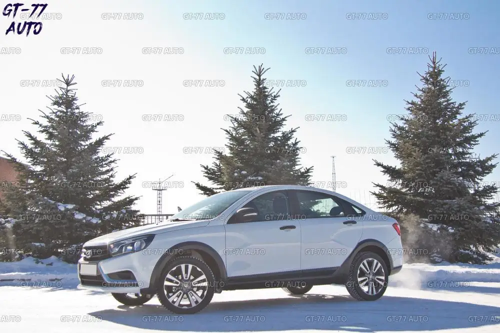 Защитные накладки колесных арок и молдинги дверей для Lada Vesta Sedan- защитный кросс комплект наружный материал ABS пластик стайлинг тюнинг