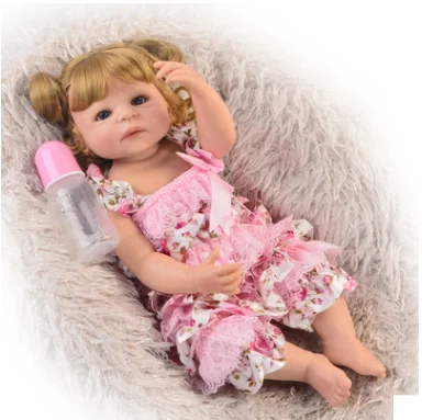 55 см Моделирование детских кукол милые Силиконовые Мягкие реалистичные Reborn Baby Doll игрушки на день рождения девочки мальчика подарок ручной работы дизайн ткань