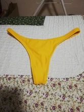 Gran oferta colorido Lunamy Bikini tangas Sexy traje de baño mujeres traje de baño Top de Bikini T-brasileño piscina Tanga chica